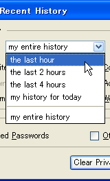 Clear Recent History