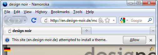 Lightweight themes installation confirm Lightweight themes installation confirm