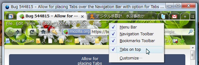 Tabs on top: Personas